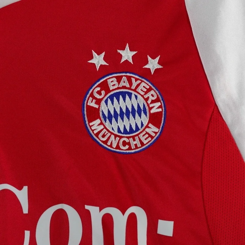 FC Bayern Munich Jersey Mens Small Red 2004 2005 Adidas T-Com Home Soccer Shirt - Picture 3 of 12